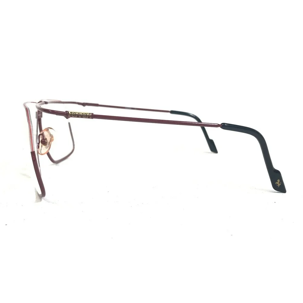 Ferrari F18 580 Eyeglasses Frames Red Square Oversized Half Rim 62-14-140